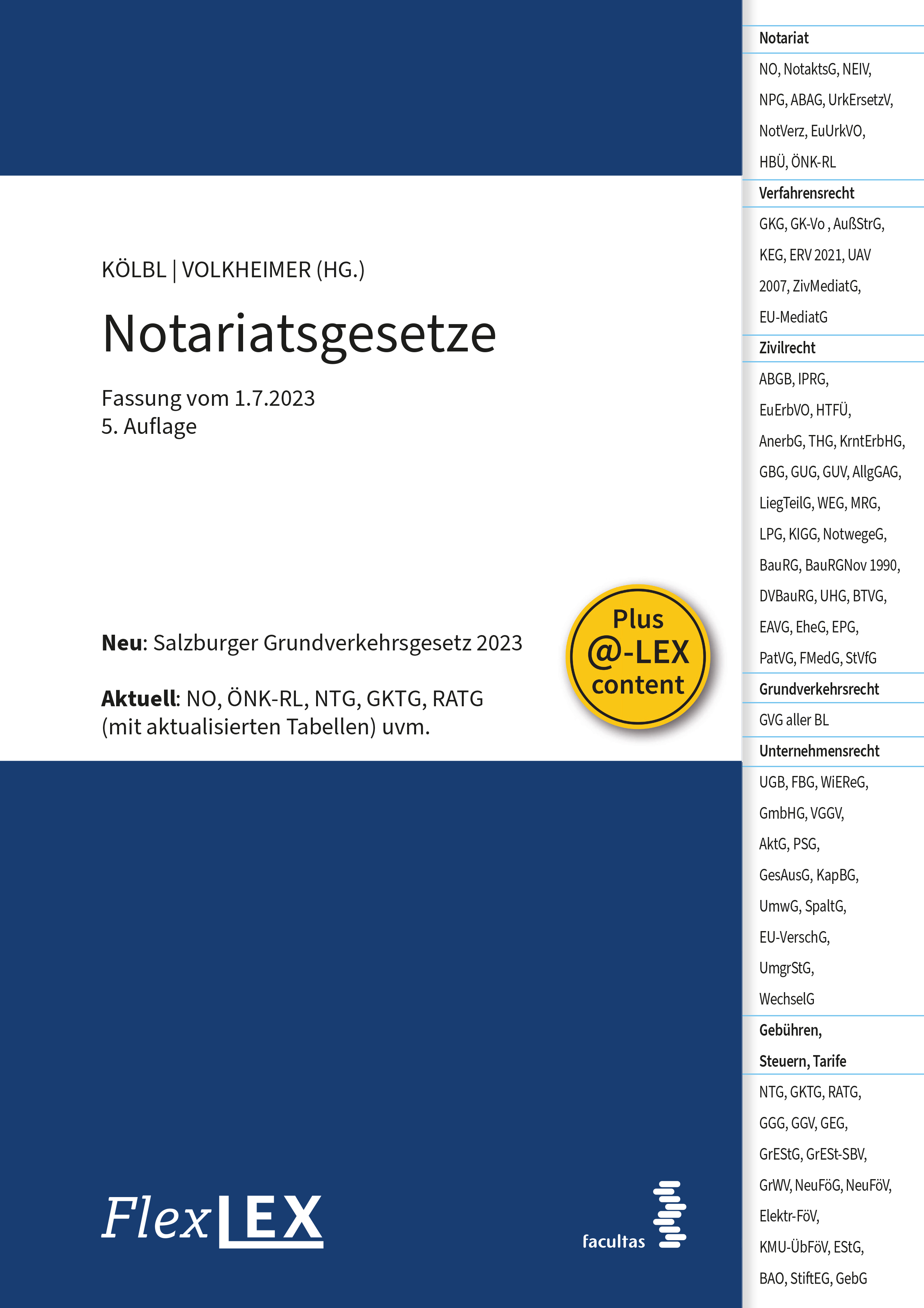 Christoph Kölbl; Manuel Volkheimer / FlexLex Notariatsgesetze - Bild 1 von 1